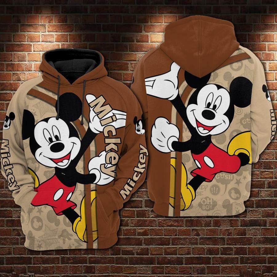 Disney Mickey Mouse, Funny Mickey Ver126 Aop Hoodie, Zip Hoodie