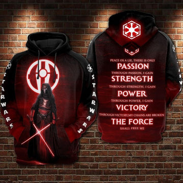 Darth Revan Sith Code Star Wars Over Print 3d Hoodie Zip Hoodie