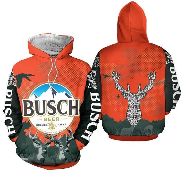 Busch Beer And Deer Head For Fans 3d Printed Hoodie 3d Hoodie Sweater Tshirt T-shirt