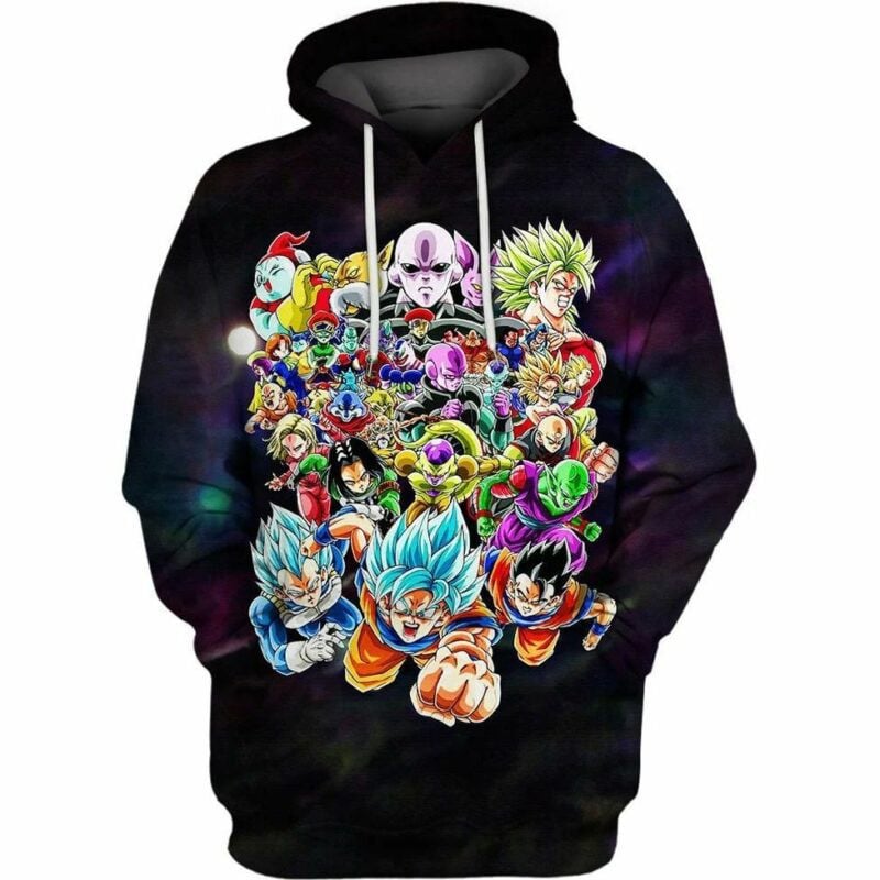 Dragon Ball Over Print 3d Hoodie Zip Hoodie