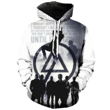 3d Hooded Sweatshirt Hip Hop Men Women Tops White Tracksuit Streetwear Loose Thin Clothes New Print Hoodie Rock Band Linkin Park