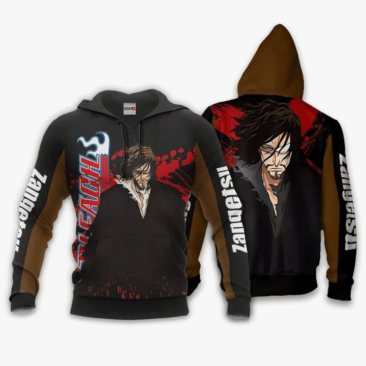 Zangetsu Anime Manga Bleach For Men And Women 3d Hoodie Zip Hoodie