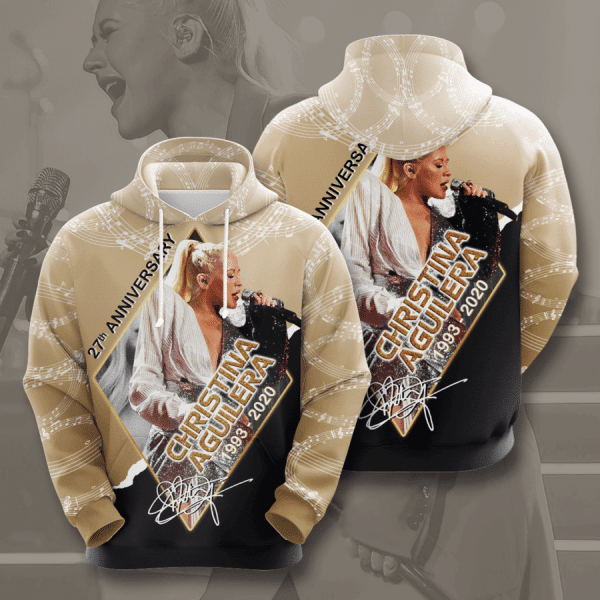 Christina Aguilera 27th Anniversary 1993 2020 Signature Design Gift For Fan Custom 3d Hoodie All Over Printed Hoodie