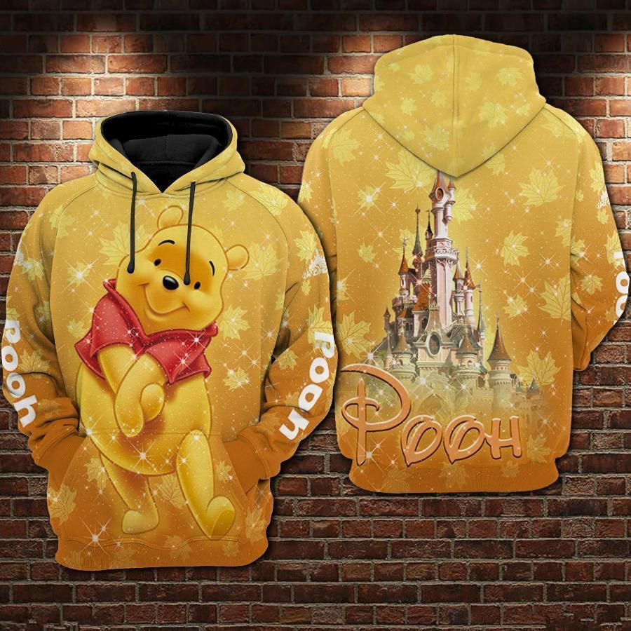 Cartoon Winnie The Pooh Disneyland Over Print 3d Hoodie Zip Hoodie 777