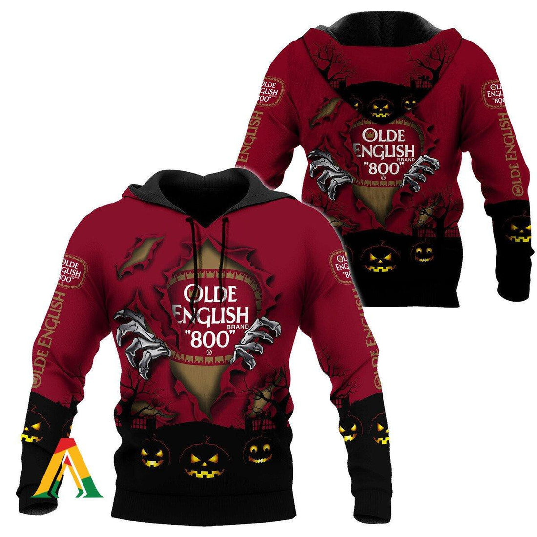 Scary Night Halloween Olde English 800 Hoodie &amp; Zip Hoodie