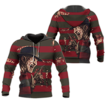 Halloween Horror Movie Characters Freddy Krueger 3d Hoodie Zip Hoodie