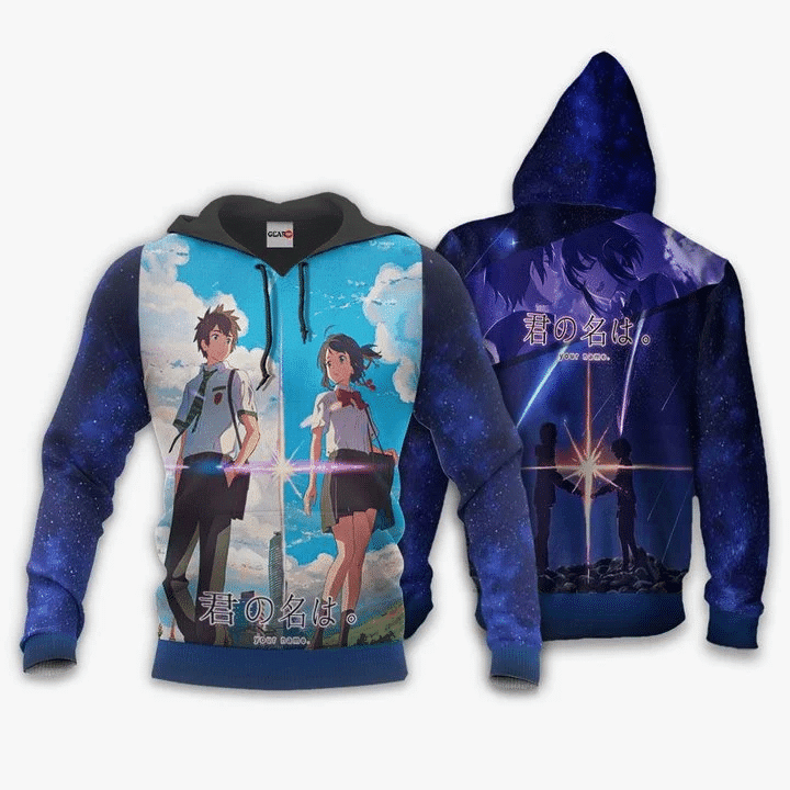 Tachibana Taki And Miyamizu Mitsuha Anime Manga Your Name Kimi No Na Wa For Men And Women 3d Hoodie Zip Hoodie