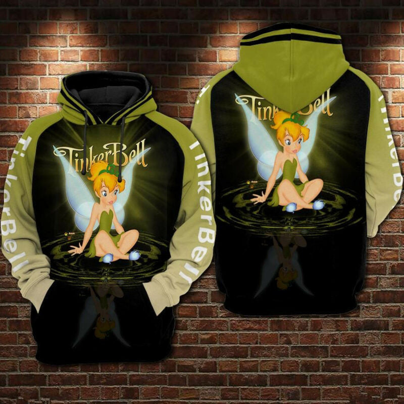 Tinker Bell Movies Disney Over Print 3d Hoodie Zip Hoodie