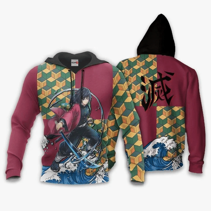 Giyu Tomioka Anime Manga Demon Slayer Kimetsu No Yaiba For Men And Women 3d Hoodie Zip Hoodie