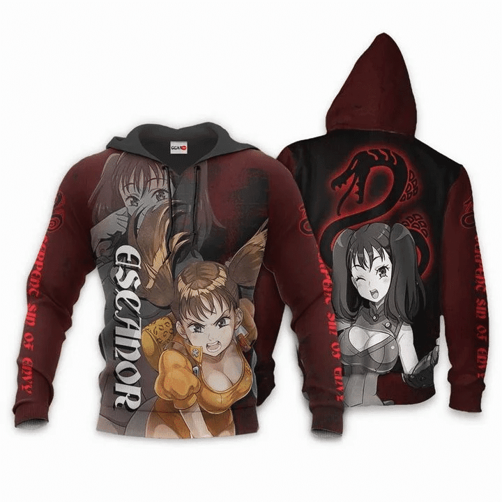 Diane Anime Manga Seven Deadly Sins Serpent Sin Of Envy For Men And Women 3d Hoodie Zip Hoodie