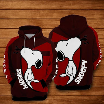 Snoopy Cartoon Peanuts Over Print 3d Hoodie Zip Hoodie 1013