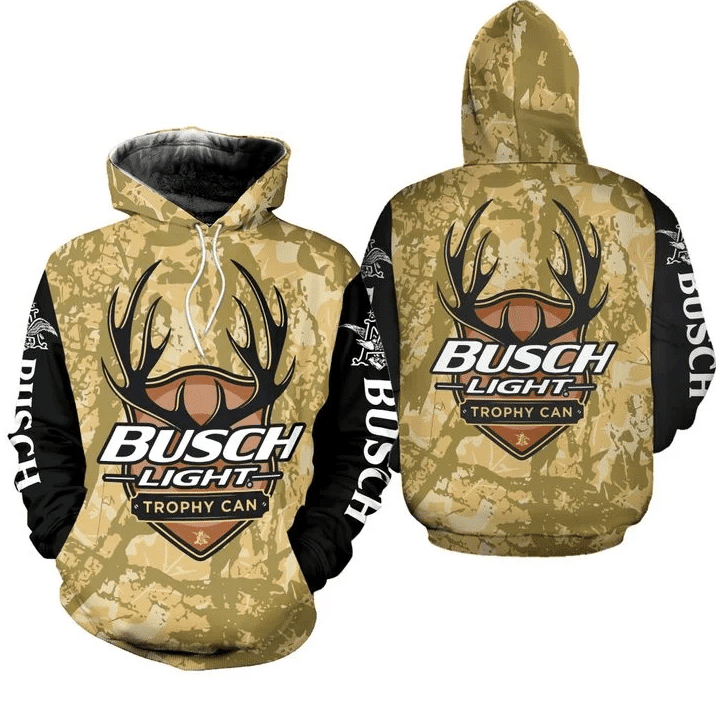 Busch Light Drink Hunting All Over Printed Hoodie