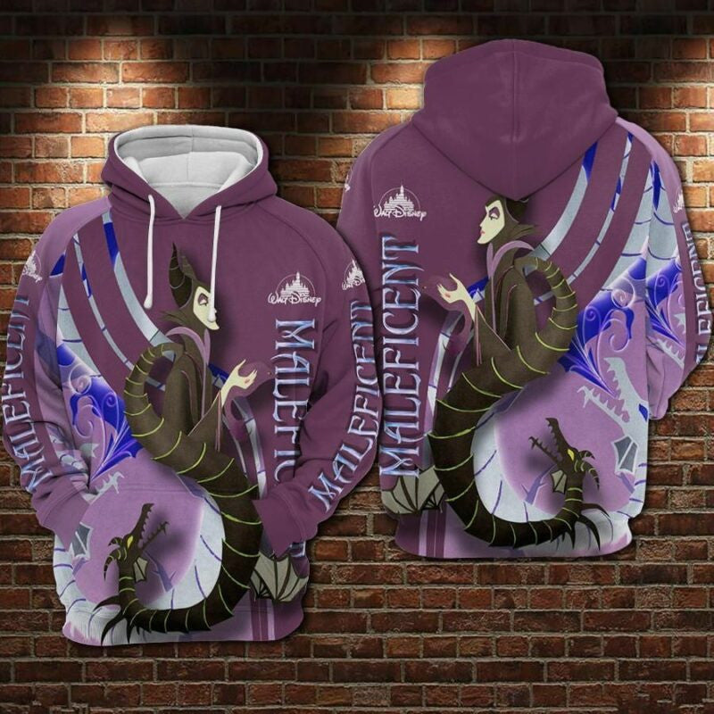 Maleficent Movies Disney Over Print 3d Hoodie Zip Hoodie