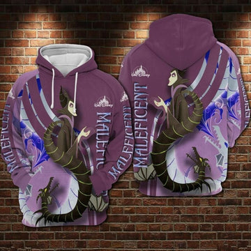 Maleficent Movies Disney Over Print 3d Hoodie Zip Hoodie