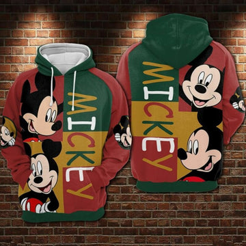 Mickey Mouse Disney 9 Over Print 3d Hoodie Zip Hoodie