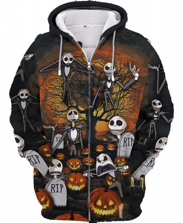 Jack Skellington Halloween Hawaiian Shirt And 3d Hoodie