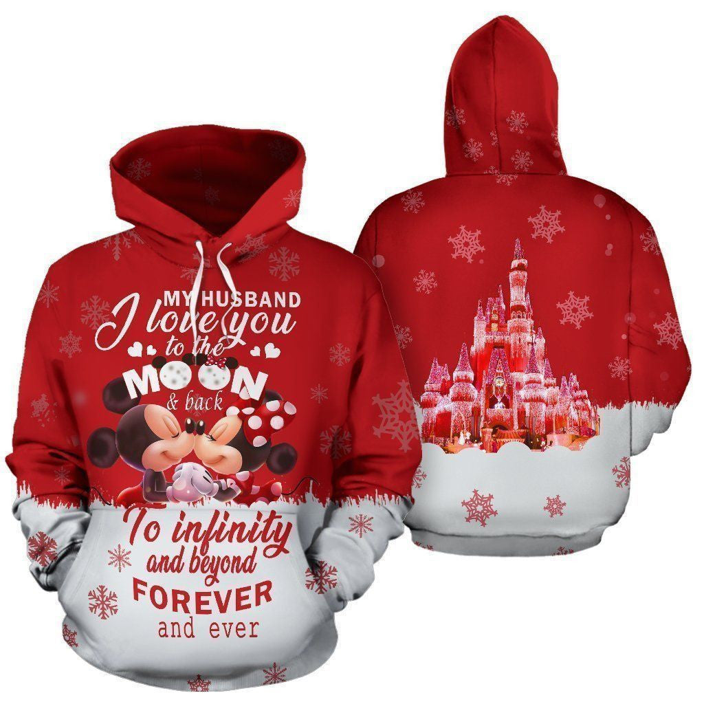 Mickey And Daisy My Husband I Love You To The Moon And Back To Infinity And Beyond Forever And Ever Over Print 3d Hoodie Zip Hoodie 385