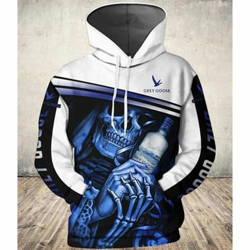 Grey Goose Vodka Skull 3d Hoodie