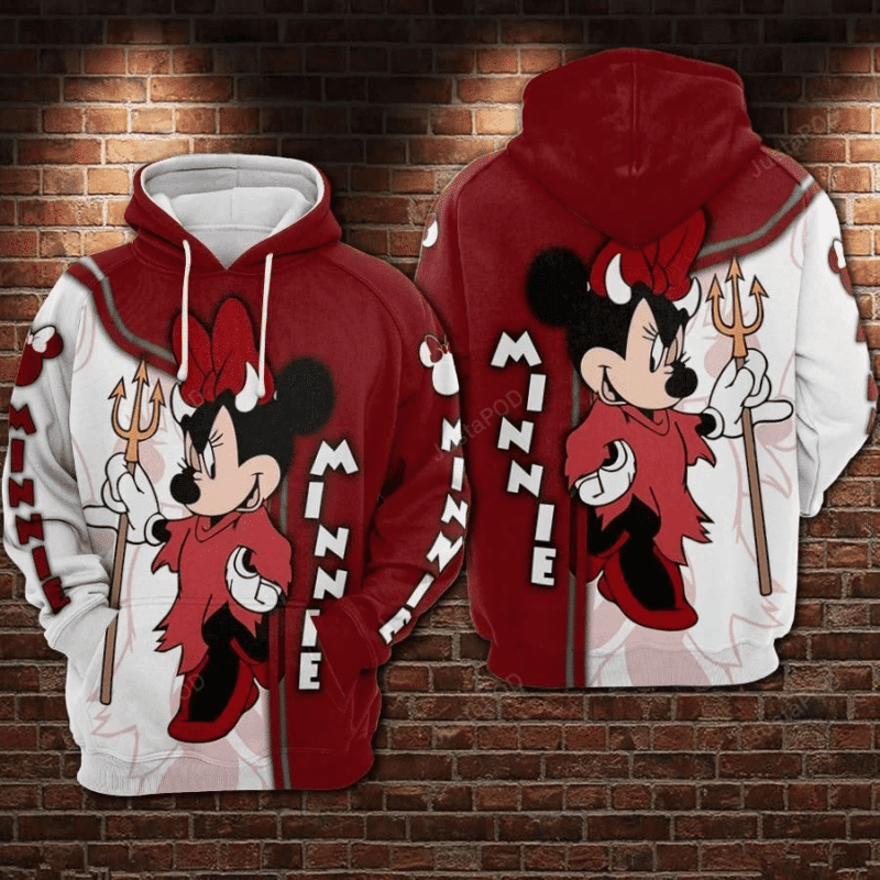 Minnie Mouse Movies Disney Red 3d13 All Over Print Hoodie, Zip-up Hoodie