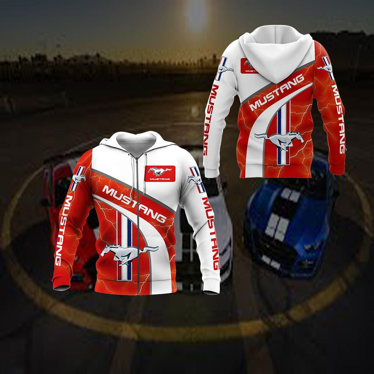 Ford Mustang Luxury Car 8k200 Fan Gift 3d Zip Hoodie Hoodie Ii0