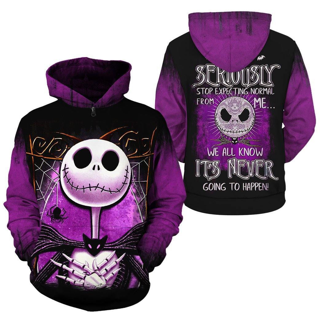 Halloween Jack Skellington Hoodie And Zip Hoodie, Gift For Fan 3d All Over Print Shirt Hoodie