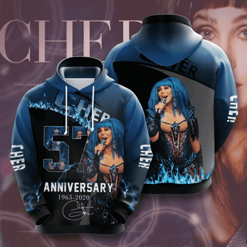 Cher 57th Anniversary 1963 2020 Signature Design Gift For Fan Custom 3d Hoodie All Over Printed Hoodie
