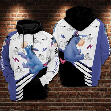 Eeyore Cartoon Winnie The Pooh Over Print 3d Hoodie Zip Hoodie 96