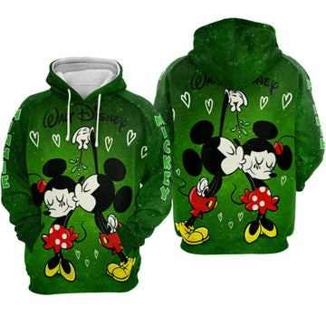 Mickey Minnie Lover Galaxy Valentine Couple Hoodie Zip Hoodie