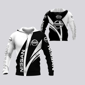 Nissan Black And White, Nissan Lover Gift All Over Print Hoodie, Zip Hoodie 182