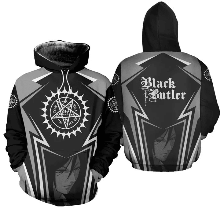 Black Butler Kuroshitsuji Symbol Anime Manga For Men And Women 3d Hoodie Zip Hoodie