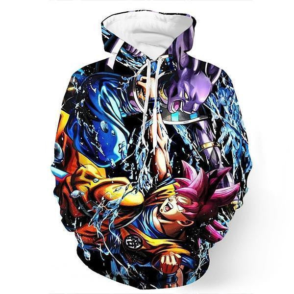 Dragon Ball Super Z Hoodie - Goku Vs Beerus 3d Hoodie - Jacket