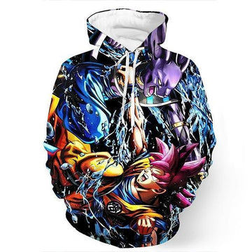 Dragon Ball Super Z Hoodie - Goku Vs Beerus 3d Hoodie - Jacket