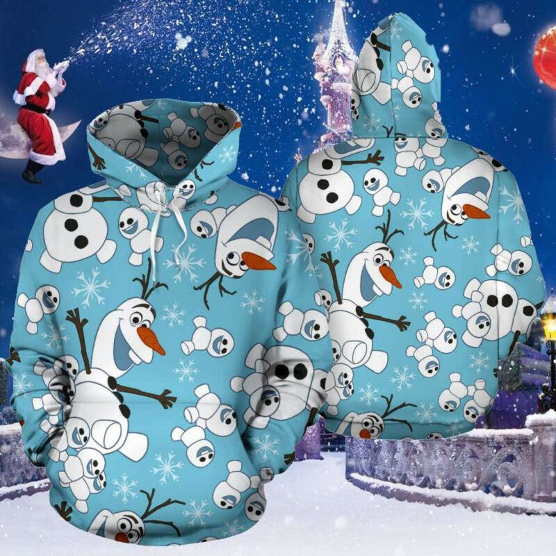 Olaf Frozen Adventure 3d Hoodie Zip Hoodie