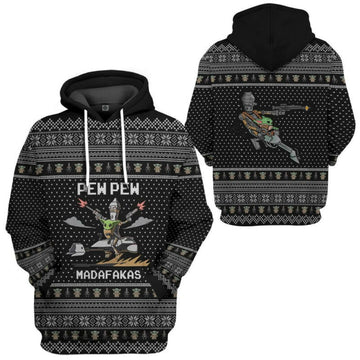 Star Wars Yoda Ew Pew Madafakas Hoodie Zip Hoodie