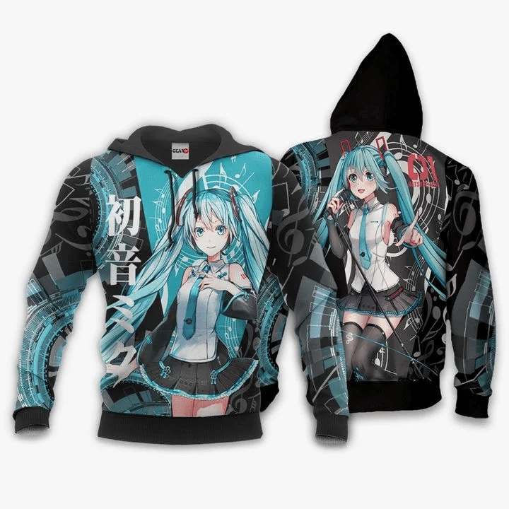 Hatsune Miku V4x Vocaloid For Men And Women 3d Hoodie Zip Hoodie