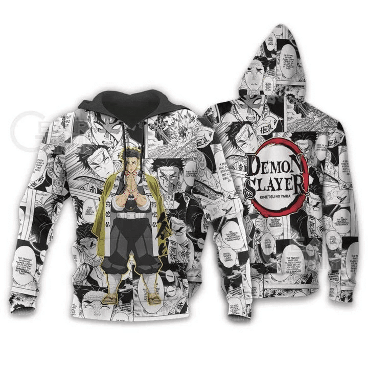 Gyomei Himejima Demon Slayer Anime Manga For Men And Women 3d Hoodie Zip Hoodie