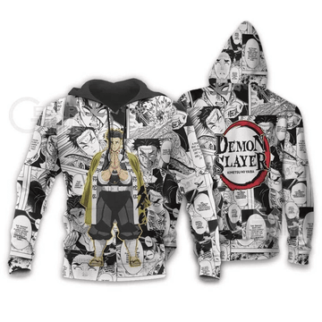 Gyomei Himejima Demon Slayer Anime Manga For Men And Women 3d Hoodie Zip Hoodie