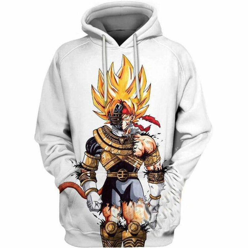 Bardock Aka Goku's Father Dragon Ball Over Print 3d Hoodie Zip Hoodie