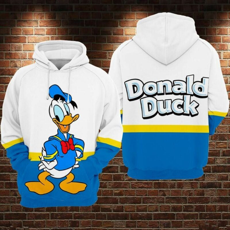 Donald Duck Movie Disney Over Print 3d Hoodie Zip Hoodie
