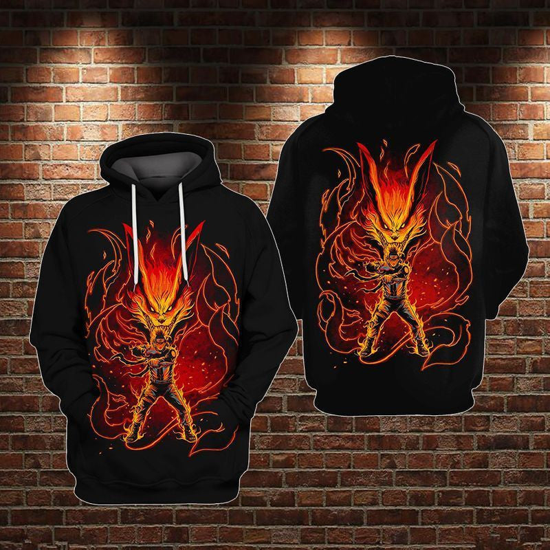 Naruto Mutated Over Print 3d Hoodie Zip Hoodie