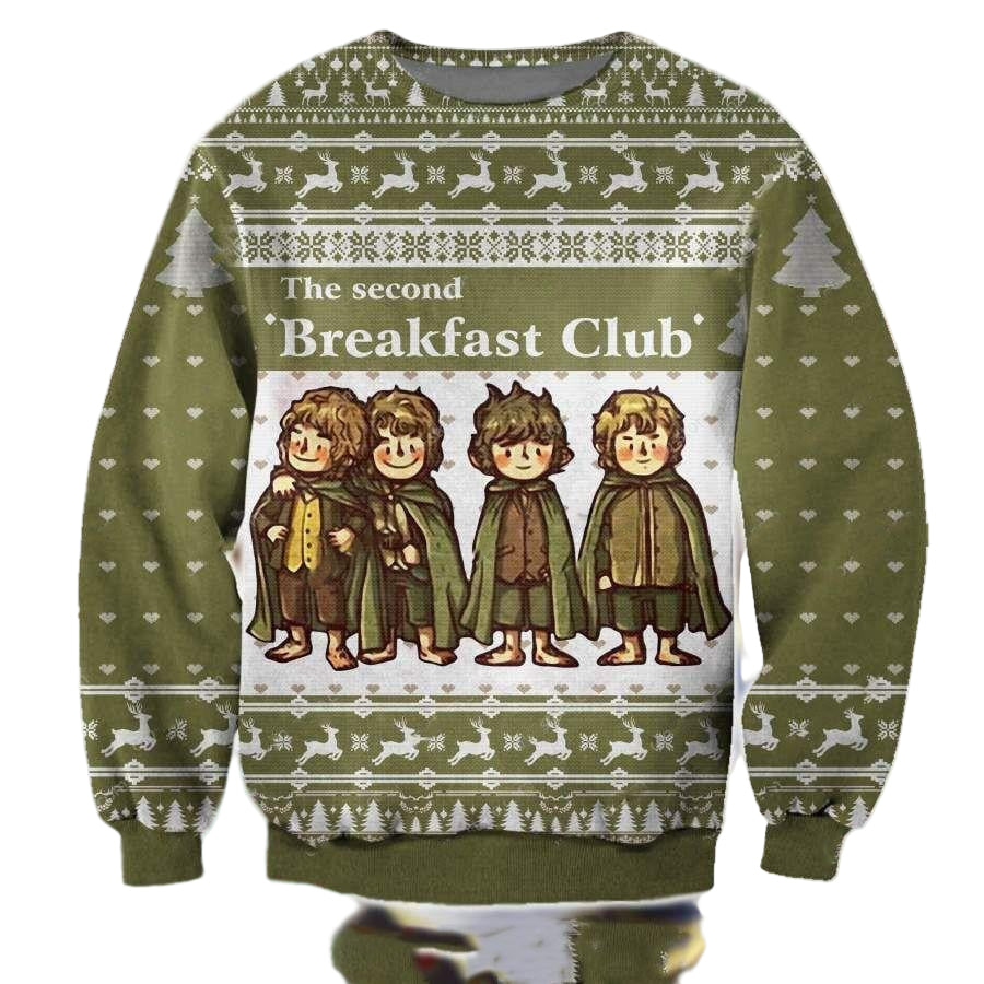 The Second Breakfast Club Christmas Ugly Sweater, The Second Breakfast Club Christmas Gift, The Second Breakfast Club Christmas Shirt