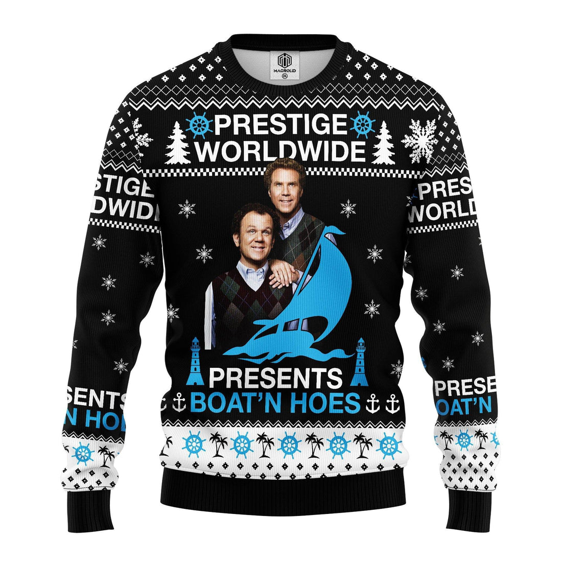 Step Brothers Gifts, Prestige Worldwide Presents BoatÆ’??n Hoes Ugly Christmas Sweater