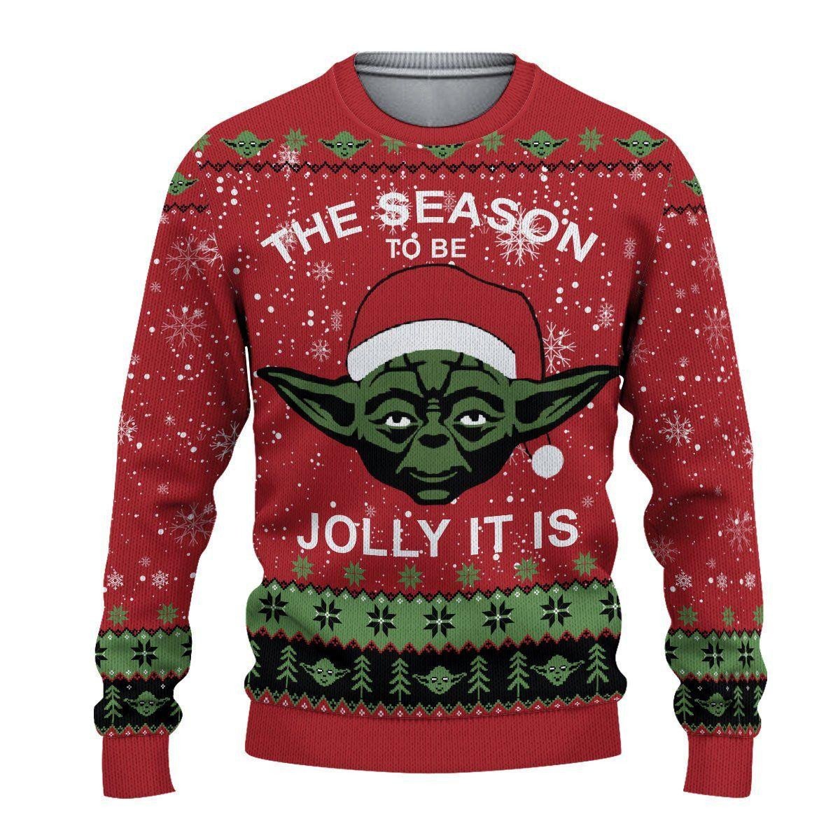 The Mandalorian Starwars Ugly Sweater, The Mandalorian Starwars Christmas Gift, The Mandalorian The Season To Be Jolly It Is Shirt