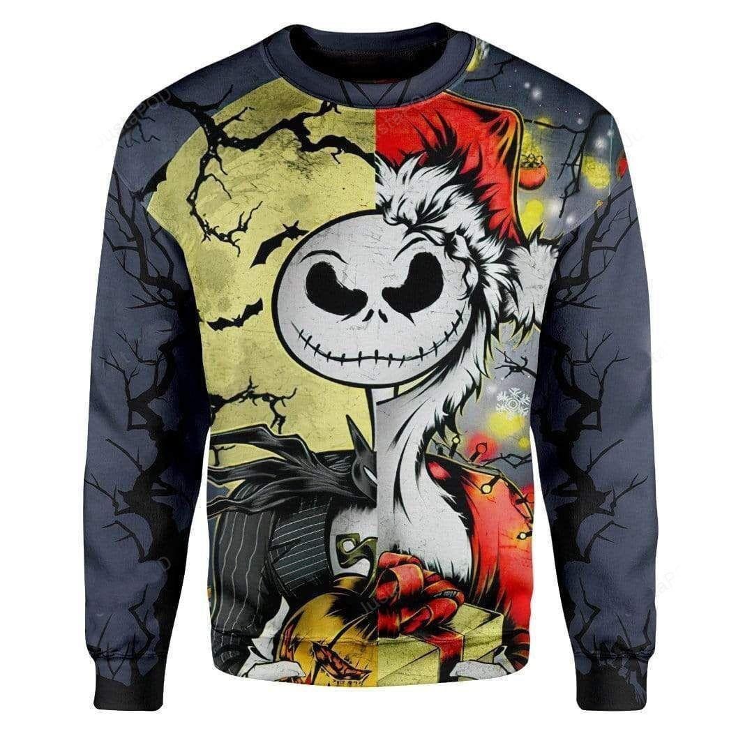 The Nightmare Before Christmas Ugly Sweater, Jack Skellington Christmas Sweater, Jack Skellington Halloween And Christmas Shirt