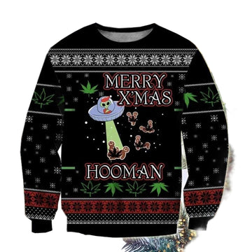 Ufo Merry X'mas Hooman Ugly Sweater, Ufo Merry X'mas Hooman Christmas Shirt