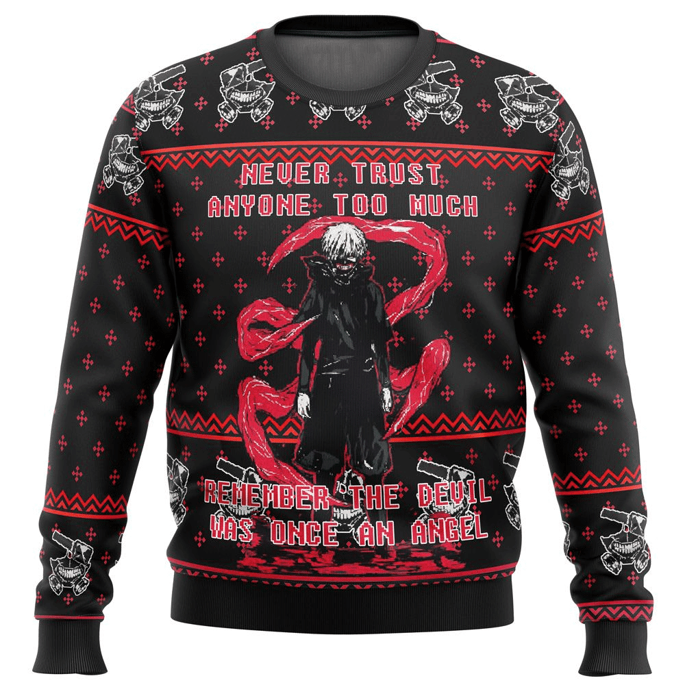 Tokyo Ghoul Anime Ken Kaneki 7 Ugly Sweater Gifts, Tokyo Ghoul Anime Gift Fan Ugly Sweater