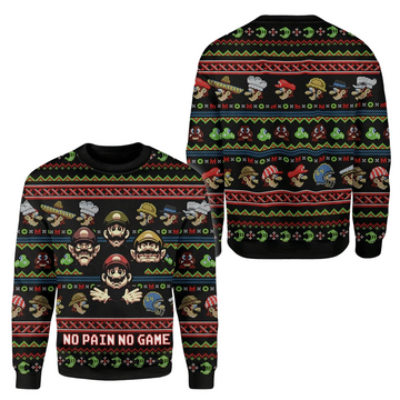 Super Mario Nintendo 2 Ugly Sweater Gifts, Super Mario Nintendo Gift Fan Ugly Sweater