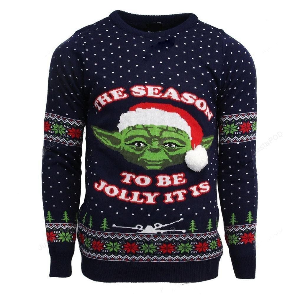 Star Wars Master Yoda The Season To Be Jolly It Is Ugly Sweater, Star Wars Master Yoda Christmas Sweater, Star Wars Master Yoda Shirt