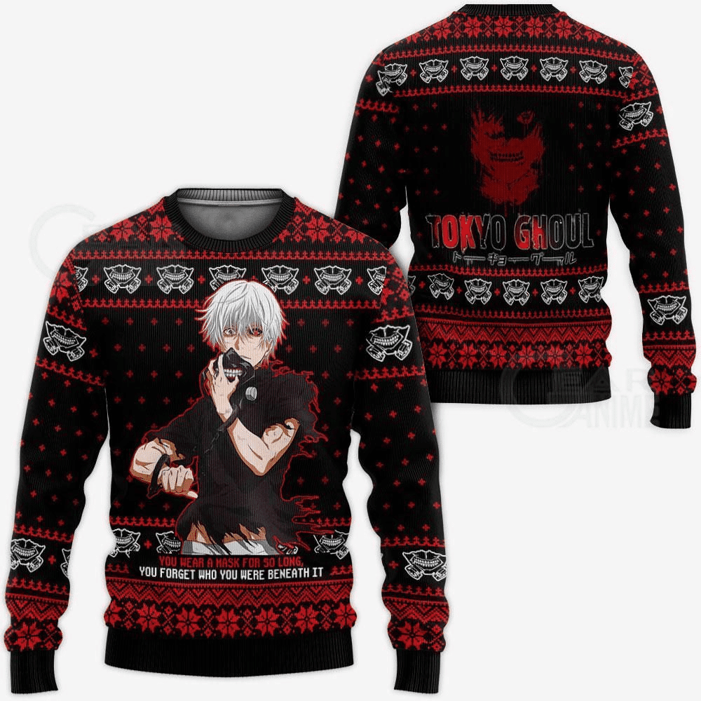 Tokyo Ghoul Anime Ken Kaneki 12 Ugly Sweater Gifts, Tokyo Ghoul Anime Gift Fan Ugly Sweater