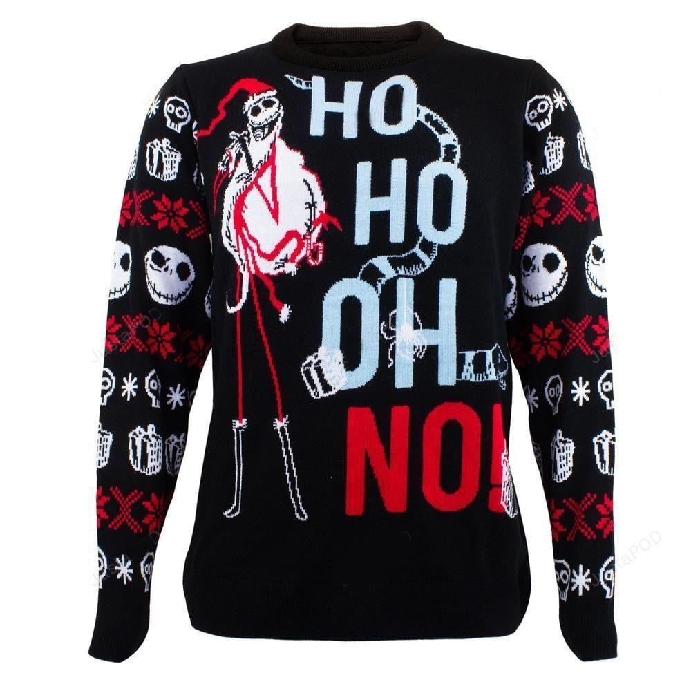 The Nightmare Before Christmas Ugly Sweater, Jack Skellington Christmas Sweater, Jack Skellington Ho Ho Ho Gift, Jack Skellington Shirt